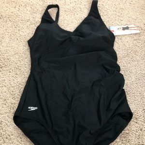 Women’s speedo black one piece suit, NWT
